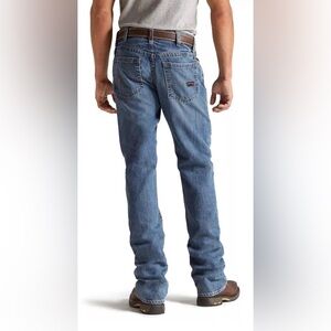 Ariat FR Men's 46x32 Low Rise M4 Boot Stretch Flame Resistant Denim Blue Jeans